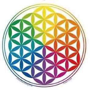 FENG SHUI Fensterbild Blume des Lebens Regenbogen Energie