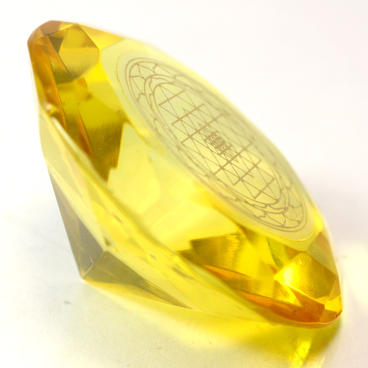 Tachyonen Glas Diamant Sri Yantra gelb 45 Energie Heilige Geometrie Jophiel 3. Chakra