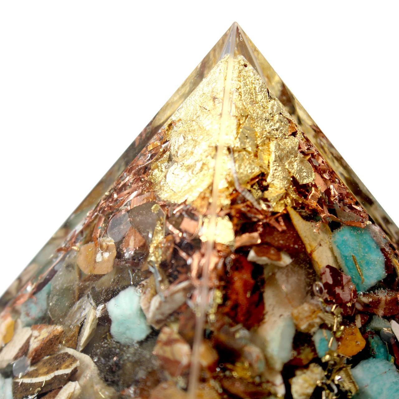 Orgonit Pyramide Gold Herzenslicht Premium XL