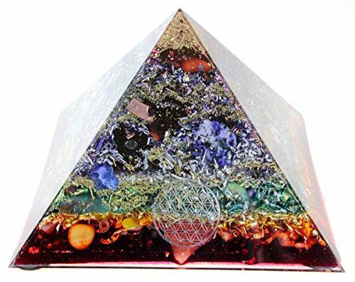 Orpanit® Orgonit 7 Chakren Cheops „Regenbogen“ Pyramide XXL