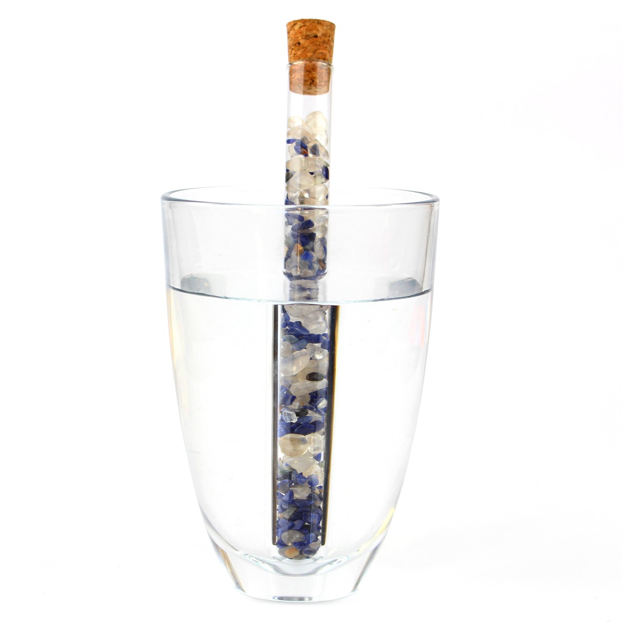Aqua Lapis® Edelsteinstab Premium Intuition Bergkristall, Sodalith Edelsteinwasser