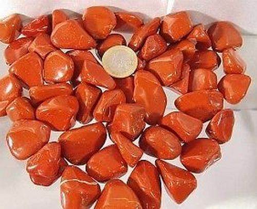 100 gr. Jaspis rot L Trommelsteine Wassersteine Ladesteine