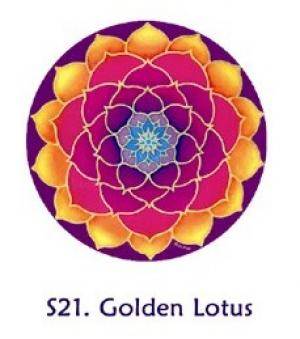 FENG SHUI Fensterbilder Goldener Lotus