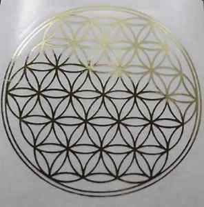 10-teiliges Set Aufkleber Blume des Lebens Fensterbild Heilige Geometrie