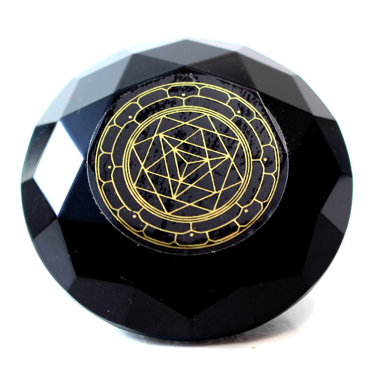Tachyonen Glas Diamant  Akasha Merkaba schwarz 45 Energie Heilige Geometrie
