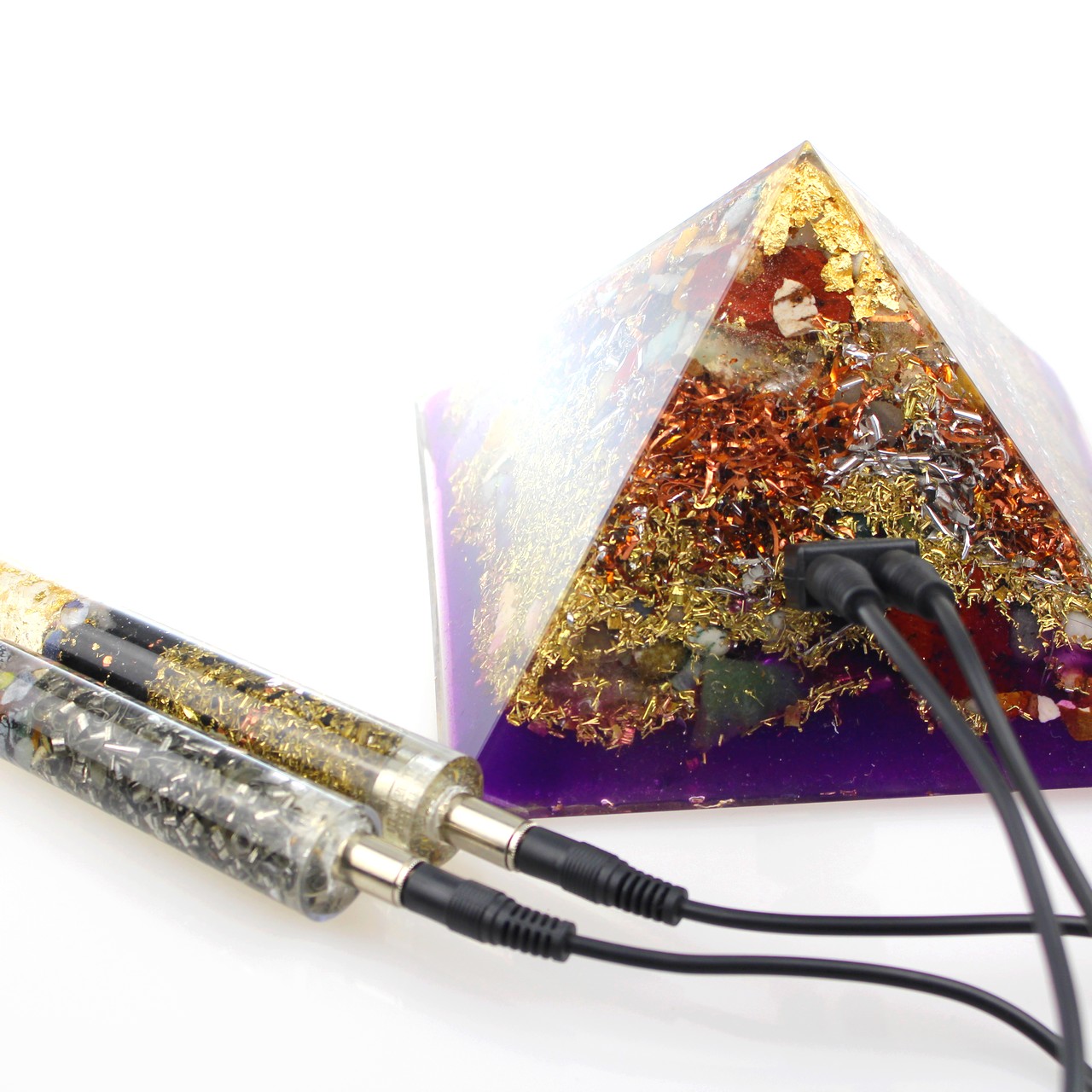 Orpanit® Orgonit Pi Pyramide XL  Skalar Frequenzorgonit violett