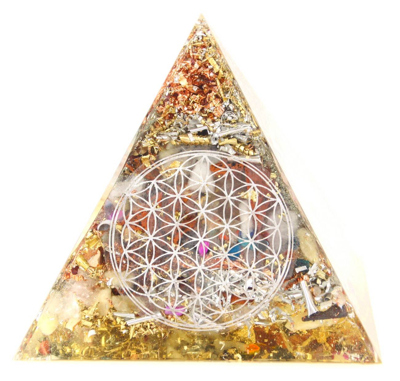 Orpanit Orgonit Pyramide Blume des Lebens L Heilige Geometrie