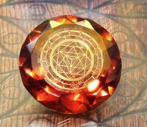 Tachyonen Glas Diamant Merkaba Rot 45 Energie Heilige Geometrie 1. Chakra