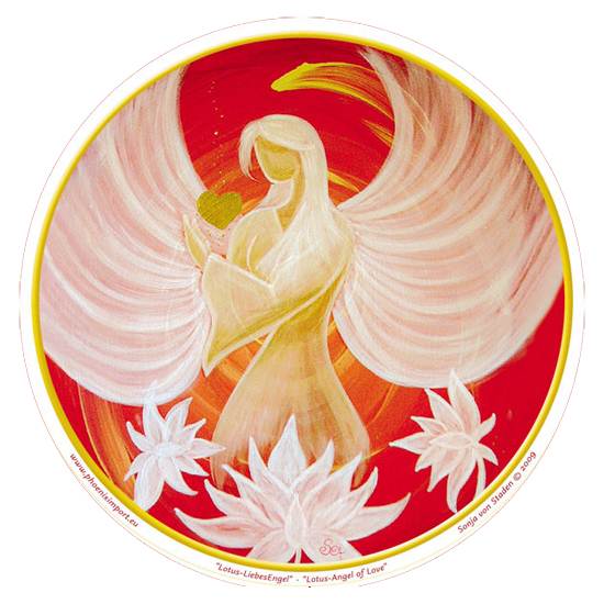 FENG SHUI Fensterbild Lotus Liebes Engel Energie