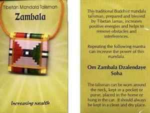 Mandala-Talisman Zambala - Zunehmender Reichtum