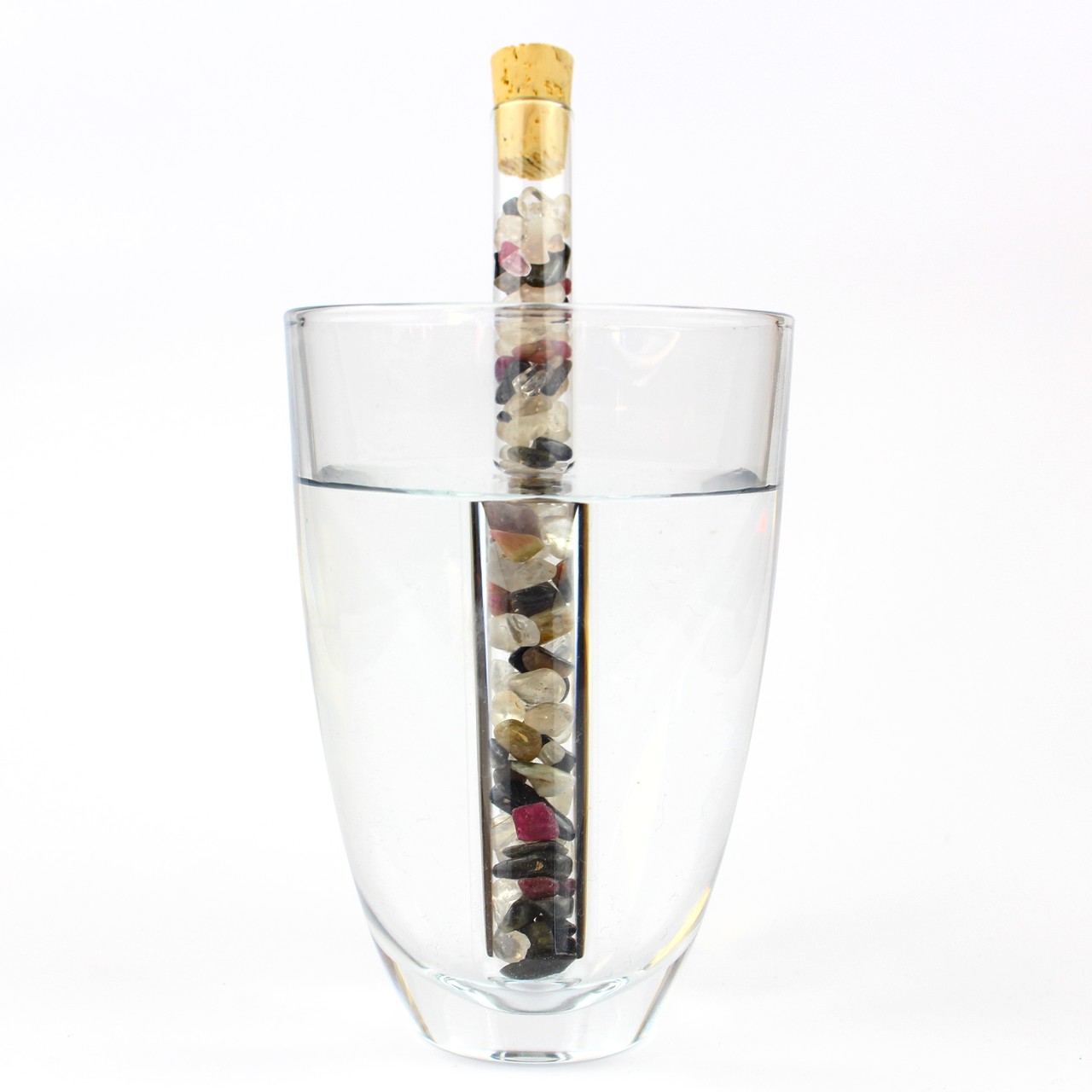 Aqua Lapis® Edelsteinstab Premium Colour Time Bergkristall, Turmalin multicolor Edelsteinwasser