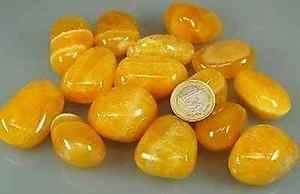 100 gr. Orangencalcit L Trommelsteine Wassersteine Ladesteine