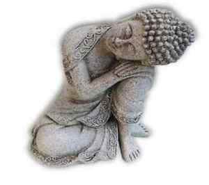 Peaceful Buddha stonegrey 19,5cm