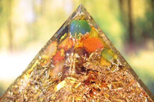Orpanit® Orgonit Erzengel Jophiel 3. Chakra Solarplexus Pyramide XL