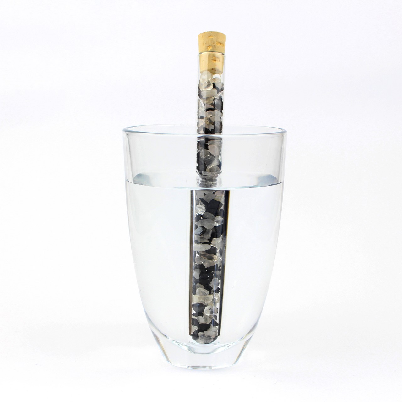 Aqua Lapis® Edelsteinstab Premium Pull Clear Schungit, Bergkristall, Hämatit Edelsteinwasser