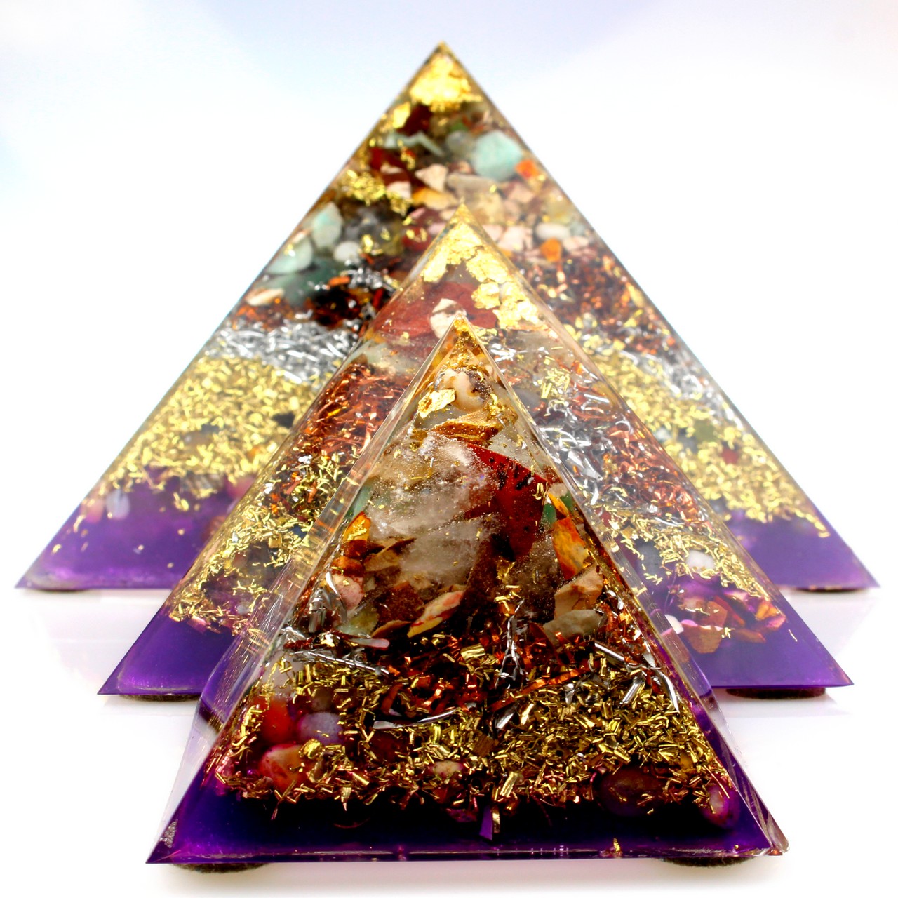 Orpanit® Orgonit Pyramide L Skalar Frequenzorgonit violett